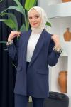 Adil Leopar Ceket Lacivert