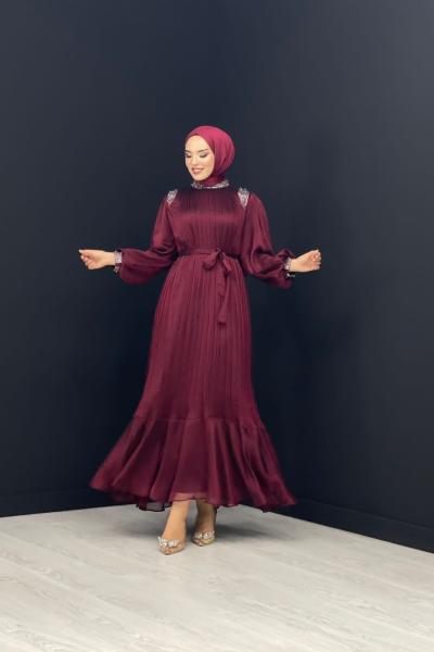 Ahu Taşlı Abiye Mürdüm