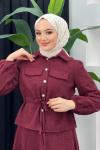 Anka Tüvit Etekli Takım Bordo
