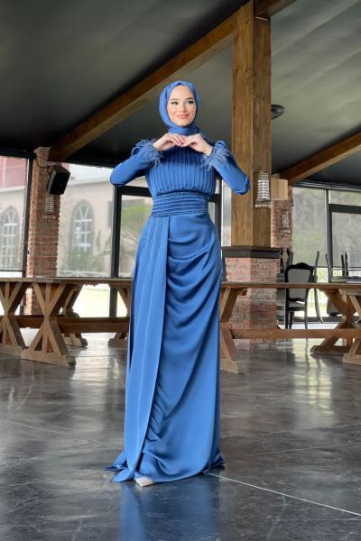 Ayperi Abiye İndigo Mavisi