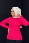 Balıkçı Yaka Triko Kazak Pembe
