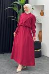 Berrin Elbise Bordo