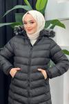 Beyza Şişme Mont Siyah