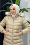 Beyza Şişme Mont Bej