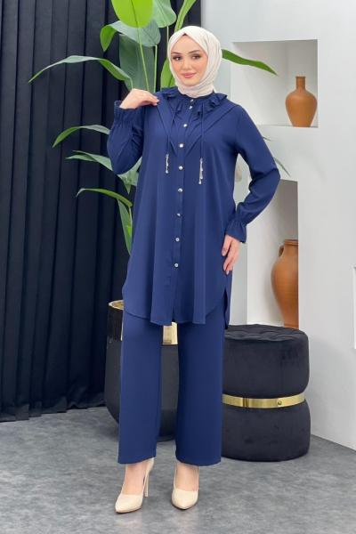 Çağla Pantolonlu Takım Lacivert