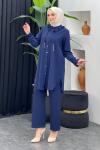 Çağla Pantolonlu Takım Lacivert