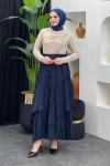 Cansu Etek Lacivert