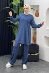 Çıtçıt Detaylı Takım İndigo Mavisi