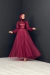 Defne Elbise Bordo