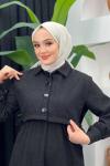 Dilan Simli Elbise Siyah