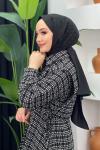 Dilan Simli Elbise Siyah / Beyaz