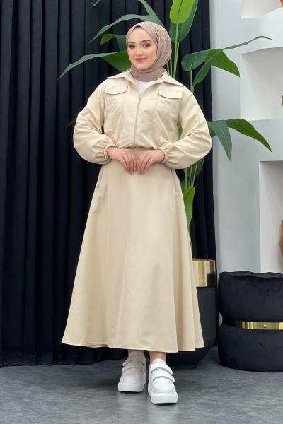 Diva Etekli Takım Taş Rengi