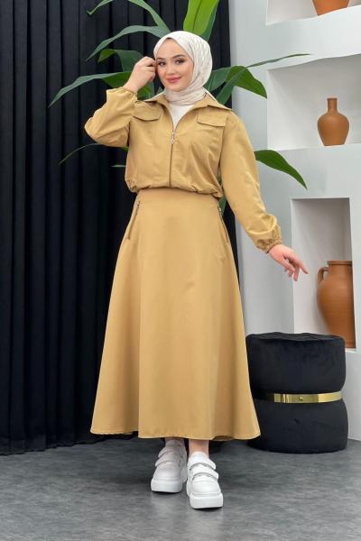 Diva Etekli Takım Hardal Sarısı