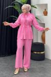 Elalem Pantolonlu Takım Pembe