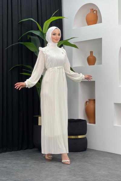 Elmas Elbise Ekru/Beyaz