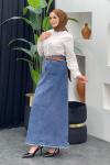 Emine Kot Etek Açık Mavi