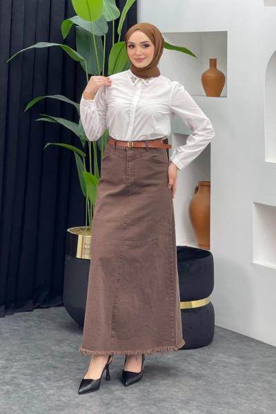 Emine Kot Etek Kahverengi