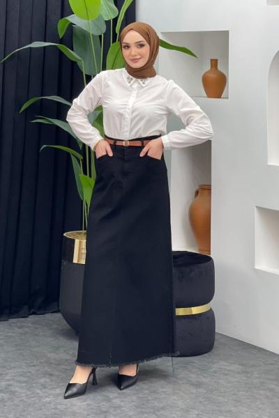 Emine Kot Etek Siyah