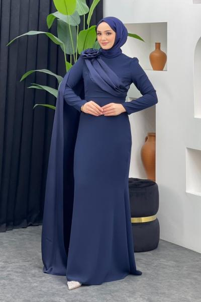 Esila Abiye Lacivert