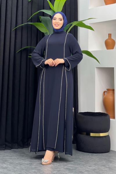 Eylül Tül Abiye Koyu Lacivert