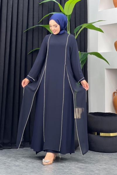 Eylül Tül Abiye Lacivert