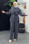 Nazlı Pantolonlu Takım Antrasit