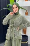 Fenomen Üçlü Abiye Takım Fıstık Yeşili