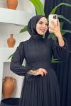 Feriha Tül Elbise Siyah