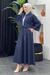 Firuze Etekli Takım Lacivert