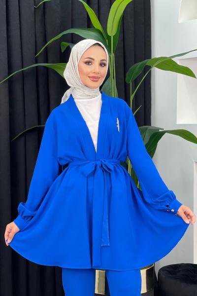 Gökyüzü Pantolonlu Takım Saks Mavisi