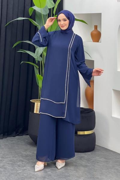 Handan Abiye Takım Lacivert