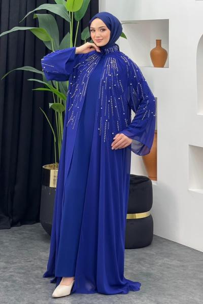 Heves Abaya Saks Mavisi