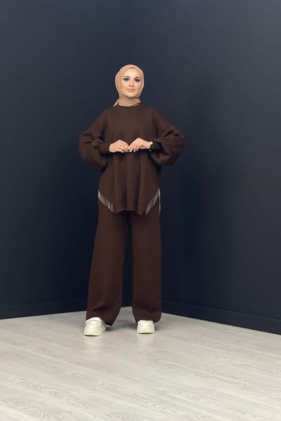 İkon Triko Takım Kahverengi