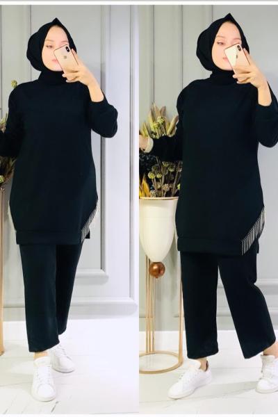 İkon Triko Takım Siyah