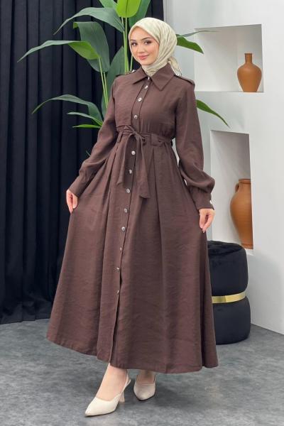 İlknur Elbise Kahverengi