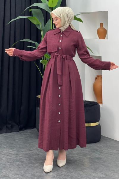 İlknur Elbise Bordo