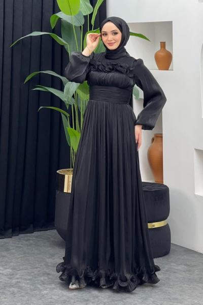 Işıltı Abiye Siyah