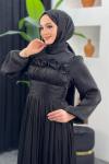 Işıltı Abiye Siyah