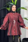 Jakarlı Ceket Bordo