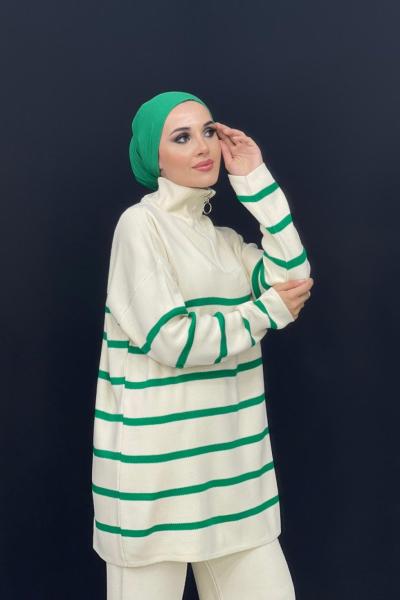 Kamyoncu Yaka Triko Takım Yeşil