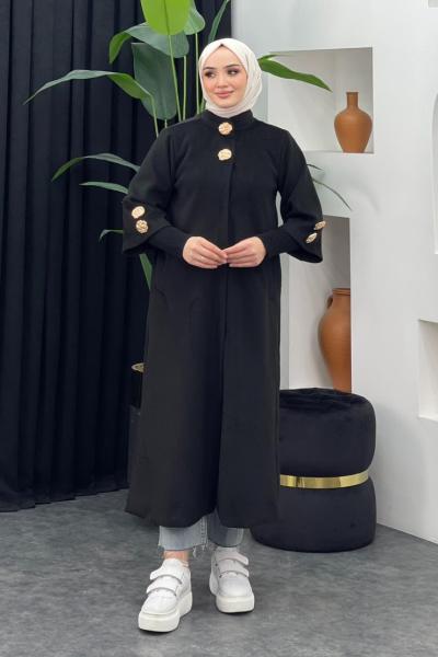 Kolları Örme Angora Kaban Siyah