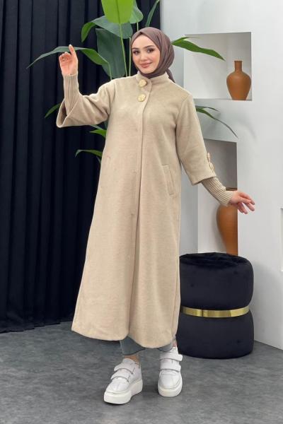 Kolları Örme Angora Kaban Bej