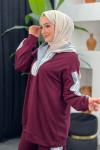Kot Detaylı Takım Bordo