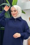 Lina Triko Elbise Lacivert
