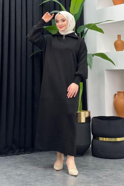 Lina Triko Elbise Siyah