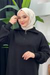 Lina Triko Elbise Siyah