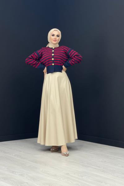 Luna Triko Hırka Açık Gri