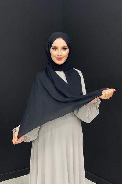 Melajlı Kumaş Şal Siyah