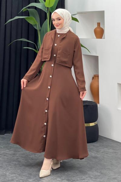Melisa Elbise Kahverengi