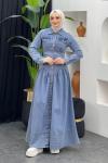 Meriç Kot Elbise Açık Mavi